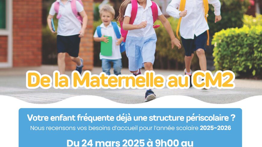 Réinscriptions périscolaires 2025-2026