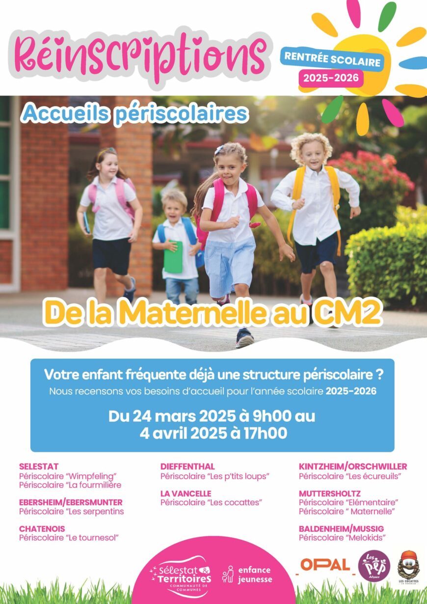 Réinscriptions périscolaires 2025-2026